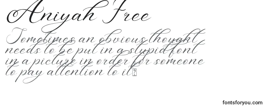 Review of the Aniyah Free Font
