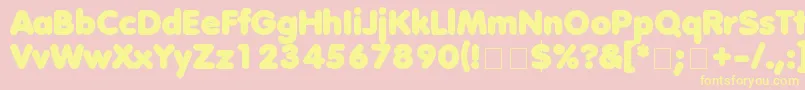 Anja Eliane Font – Yellow Fonts on Pink Background