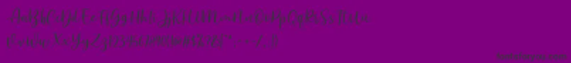 Anjani DEMO-Schriftart – Schwarze Schriften auf violettem Hintergrund