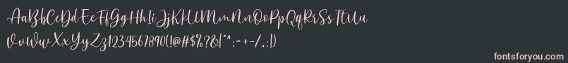 Шрифт Anjani DEMO – розовые шрифты на чёрном фоне