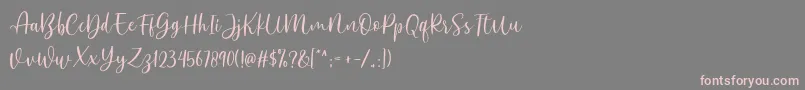 Anjani DEMO Font – Pink Fonts on Gray Background
