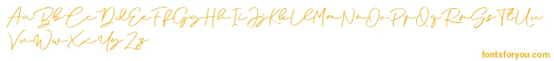 Шрифт Anjel Signature For Personal Use – оранжевые шрифты