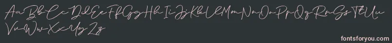 Anjel Signature For Personal Use Font – Pink Fonts on Black Background