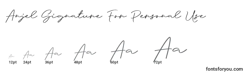Anjel Signature For Personal Use Font Sizes