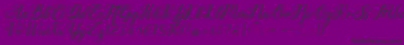 Anjelina-Schriftart – Schwarze Schriften auf violettem Hintergrund