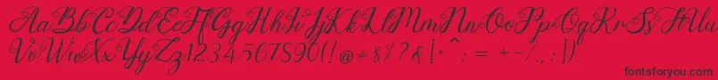 Anjelina Font – Black Fonts on Red Background