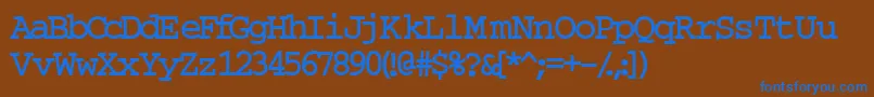 InuktitutlightsskBold Font – Blue Fonts on Brown Background