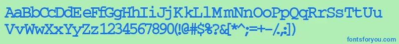 InuktitutlightsskBold Font – Blue Fonts on Green Background