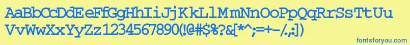 InuktitutlightsskBold Font – Blue Fonts on Yellow Background