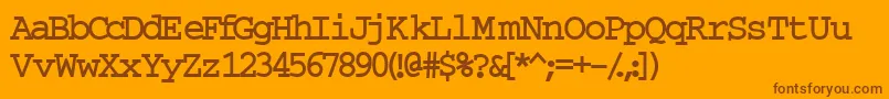 InuktitutlightsskBold Font – Brown Fonts on Orange Background