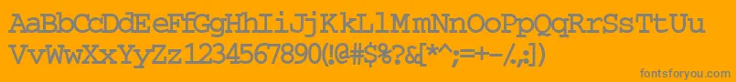 InuktitutlightsskBold Font – Gray Fonts on Orange Background