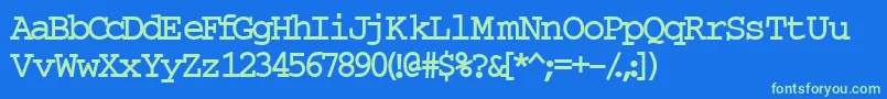 InuktitutlightsskBold Font – Green Fonts on Blue Background