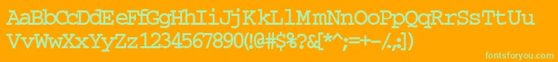 InuktitutlightsskBold Font – Green Fonts on Orange Background