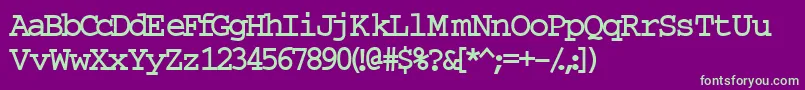 InuktitutlightsskBold Font – Green Fonts on Purple Background