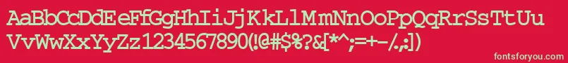 InuktitutlightsskBold Font – Green Fonts on Red Background