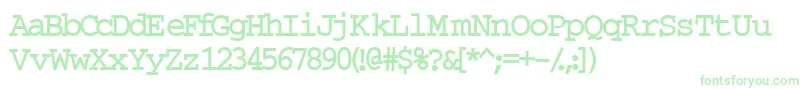 InuktitutlightsskBold Font – Green Fonts on White Background