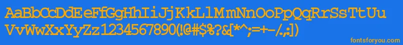 InuktitutlightsskBold Font – Orange Fonts on Blue Background