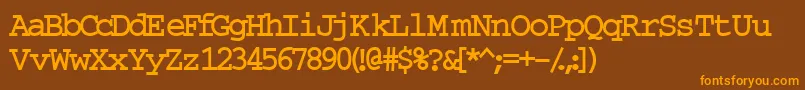 InuktitutlightsskBold Font – Orange Fonts on Brown Background