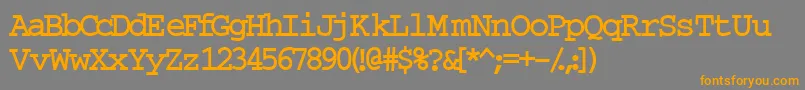 InuktitutlightsskBold Font – Orange Fonts on Gray Background