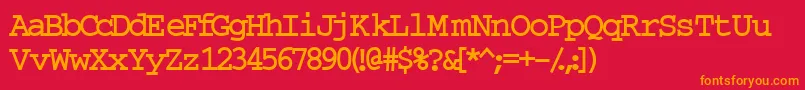 InuktitutlightsskBold Font – Orange Fonts on Red Background