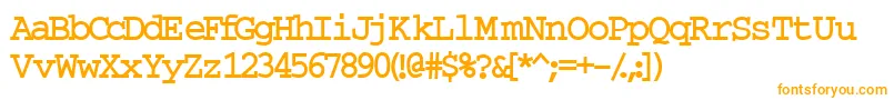 InuktitutlightsskBold Font – Orange Fonts on White Background