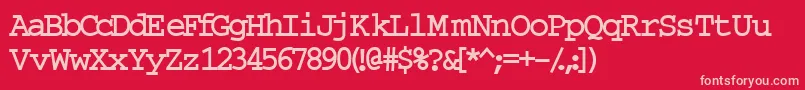 InuktitutlightsskBold Font – Pink Fonts on Red Background