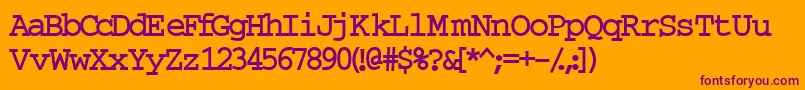 InuktitutlightsskBold Font – Purple Fonts on Orange Background