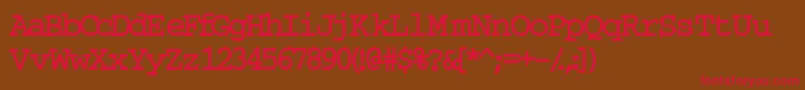 InuktitutlightsskBold Font – Red Fonts on Brown Background