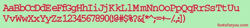 InuktitutlightsskBold Font – Red Fonts on Green Background