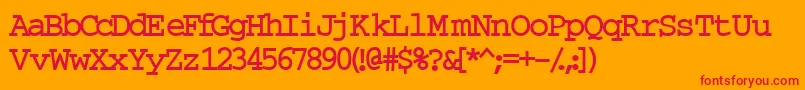 InuktitutlightsskBold Font – Red Fonts on Orange Background