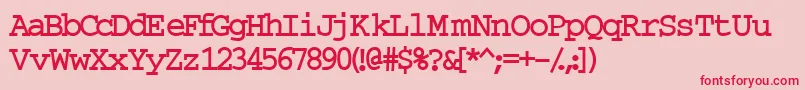 InuktitutlightsskBold Font – Red Fonts on Pink Background