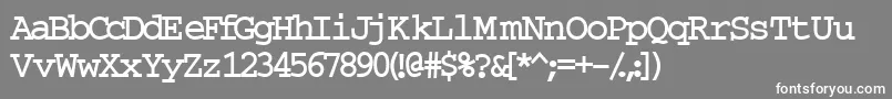 InuktitutlightsskBold Font – White Fonts on Gray Background