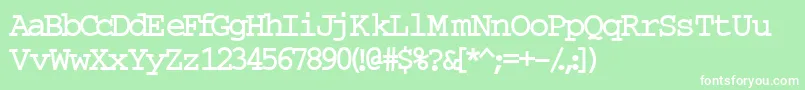 InuktitutlightsskBold Font – White Fonts on Green Background