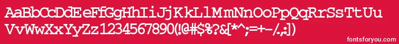 InuktitutlightsskBold Font – White Fonts on Red Background