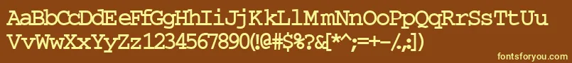 InuktitutlightsskBold Font – Yellow Fonts on Brown Background