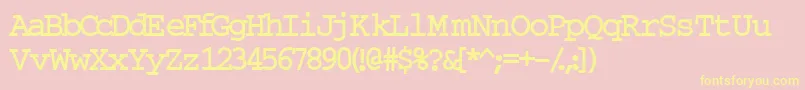 InuktitutlightsskBold Font – Yellow Fonts on Pink Background