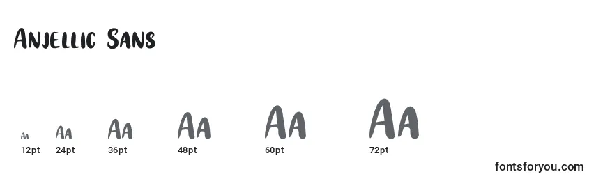 Tamaños de fuente Anjellic Sans