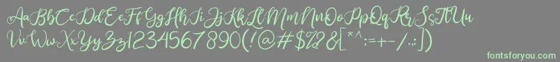 Anjellic-Schriftart – Grüne Schriften auf grauem Hintergrund