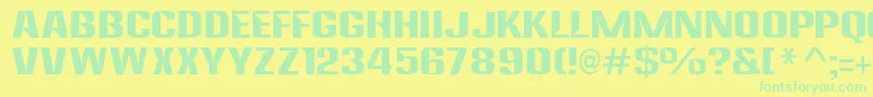 anklepants Font – Green Fonts on Yellow Background