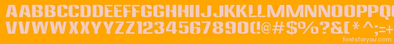 anklepants Font – Pink Fonts on Orange Background