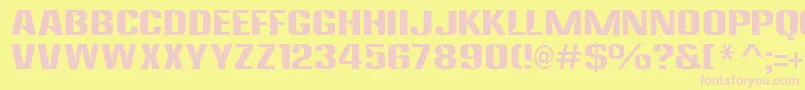 anklepants Font – Pink Fonts on Yellow Background