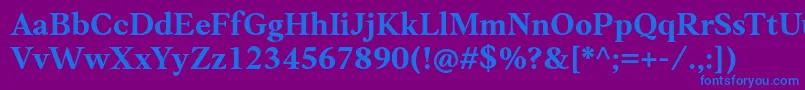 Anko PersonalUse Bold-Schriftart – Blaue Schriften auf violettem Hintergrund