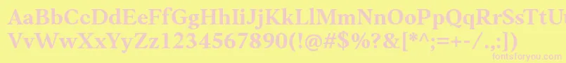 Anko PersonalUse Bold Font – Pink Fonts on Yellow Background