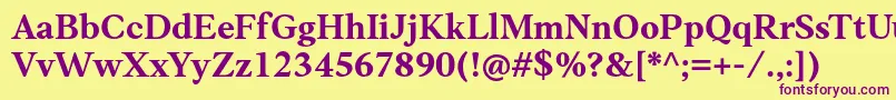 Anko PersonalUse Bold Font – Purple Fonts on Yellow Background