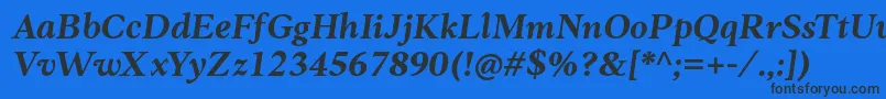 Anko PersonalUse BoldItalic Font – Black Fonts on Blue Background