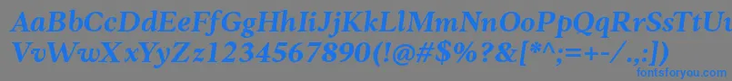 Anko PersonalUse BoldItalic Font – Blue Fonts on Gray Background