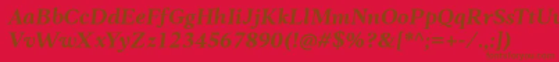 Anko PersonalUse BoldItalic Font – Brown Fonts on Red Background