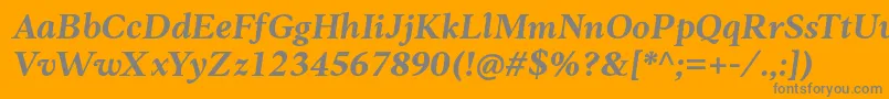 Anko PersonalUse BoldItalic-Schriftart – Graue Schriften auf orangefarbenem Hintergrund