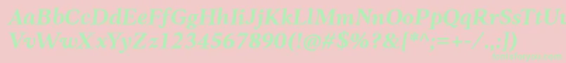 Anko PersonalUse BoldItalic Font – Green Fonts on Pink Background