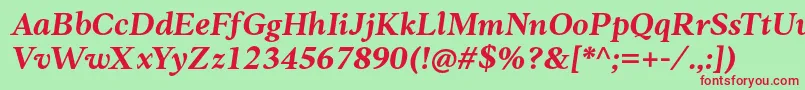 Anko PersonalUse BoldItalic Font – Red Fonts on Green Background